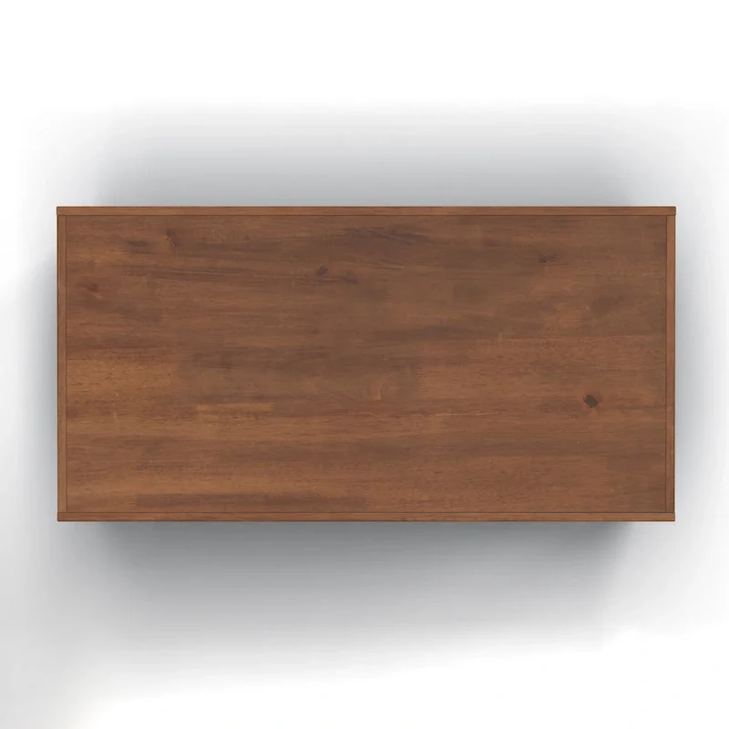 Bridgevine Home Nantucket 48 inch Coffee Table, No Assembly Required, Blue Denim and Whiskey