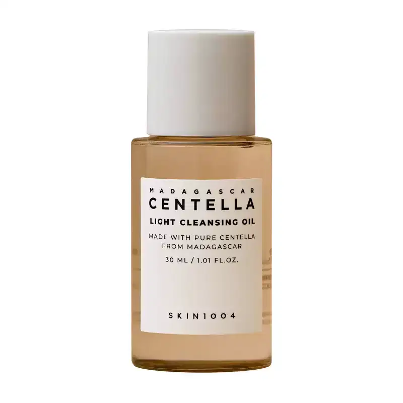 SKIN1004 Madagascar Centella Light Cleansing Oil Korean Skincare Soothing and Gentle Oil Cleanser for Makeup Impurities Removal - Travel Size - 30ml