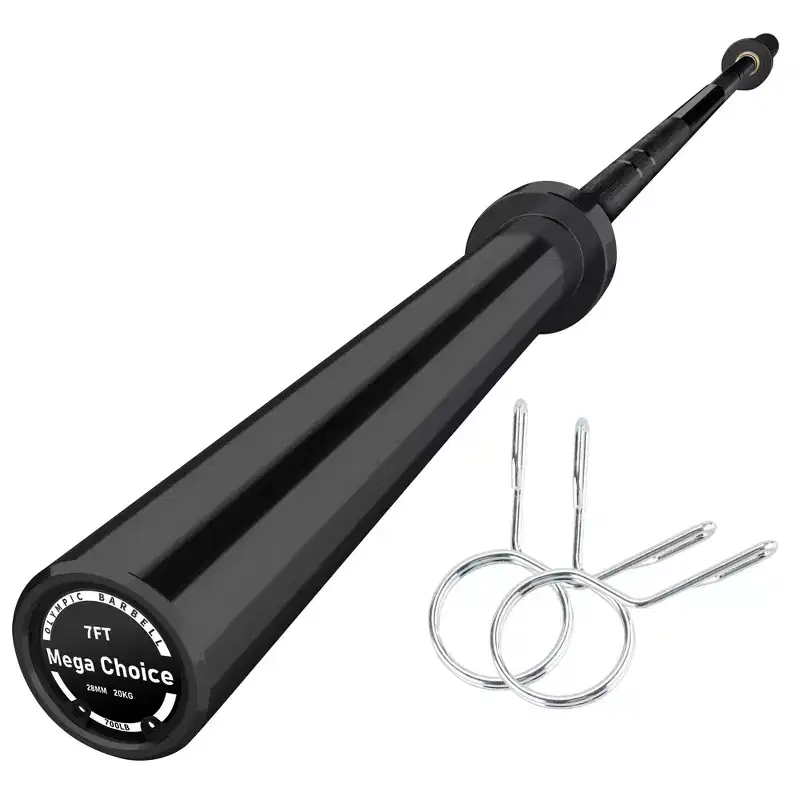 COZONY Barbell Bar, Heavy Duty Weight Bar for Standard Plates & Home Gym Training