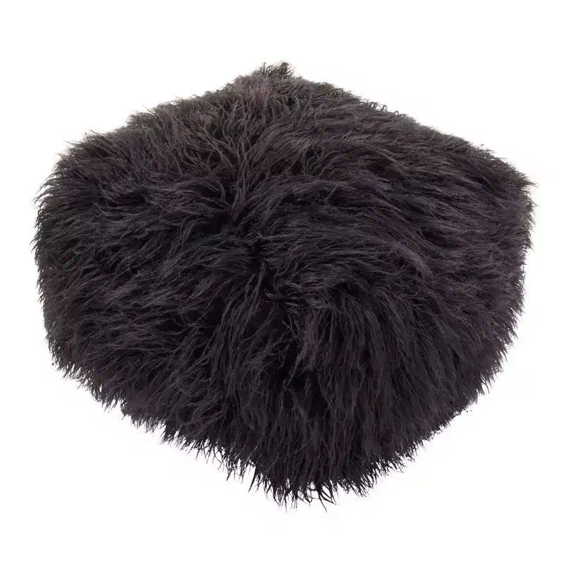 Faux Fur Pouf Ottoman