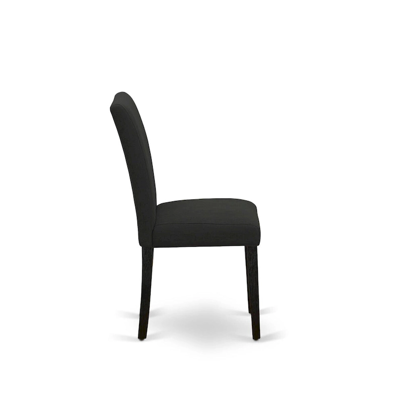 East West Furniture 5 Piece Dinette Set- a Round Dining Table and 4 Parson Dining Chairs, (Finish & Upholstered Option)