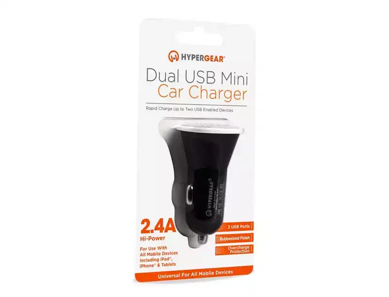 HyperGear 12W Dual USB Mini Car Charger