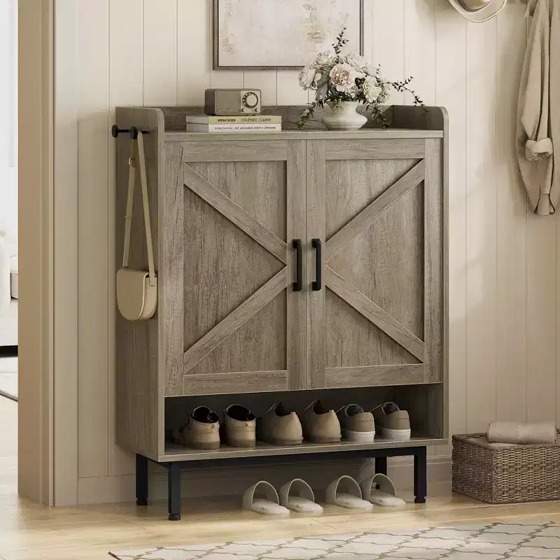 Yaheetech 5-Tier Entryway Shoe Cabinet Shoe Organizer with Doors