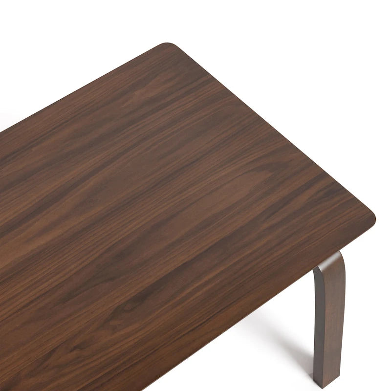 Furniture of America Beau I Mid-century Walnut 7-Piece Rectangle Dining Table Set