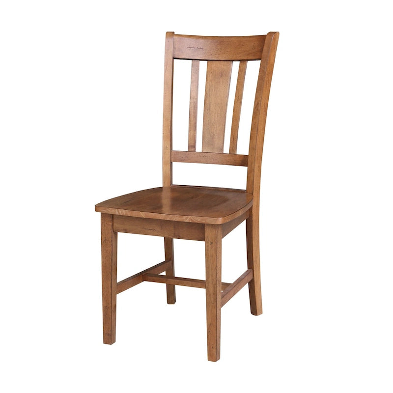 36 x 36 in. Solid Wood Dining Table with 4 Splatback Chairs - 5 Piece Set