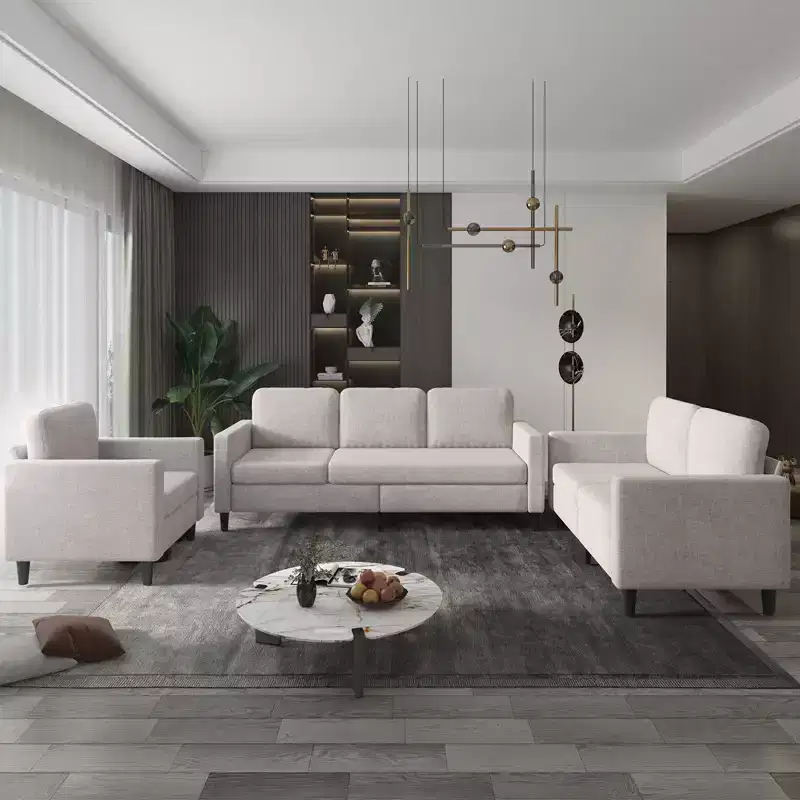 Mjkone Sectional Sofa Couches Set for Living Room 3-Seater Sofa&Loveseat$Single Sofa Chair
