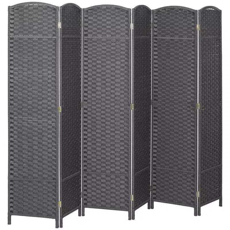 Folding Room Divider Screen 6 Panel 5.6 Feet Tall Privacy Screen Freestanding Room Partition for Home Office