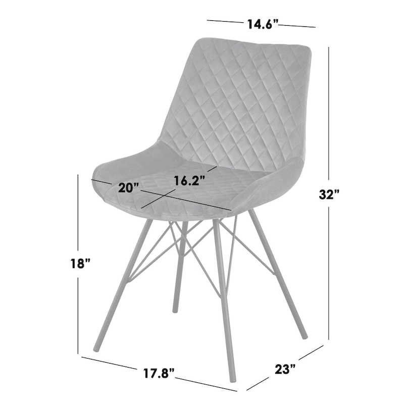 angelo:HOME Kavitt Mid-century Modern Velvet 5-piece Round Dining Set
