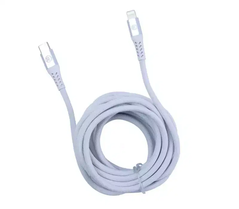RadioShack Type-C to Lightning Charging Cable, 10ft Durable Design for Fast Charging Smartphones and Tablets, White