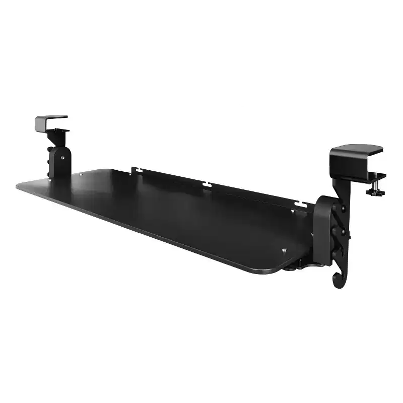 Black Slide-Out Under-Desk Keyboard Tray, Single User