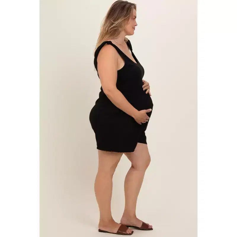 Pinkblush Black Knot Strap Maternity Plus Romper