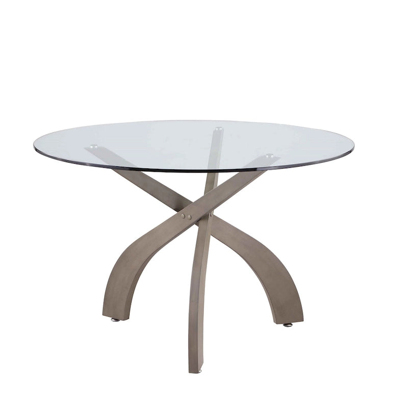 Somette Pogo Criss Cross Dining Set with Black Chairs
