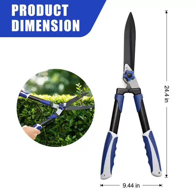 24 Hedge Shears, Wavy Blade Garden Scissors & Pruning Shears, Garden Shears For Trimming/Shaping Hedges and Shrubs in Lawn Yard