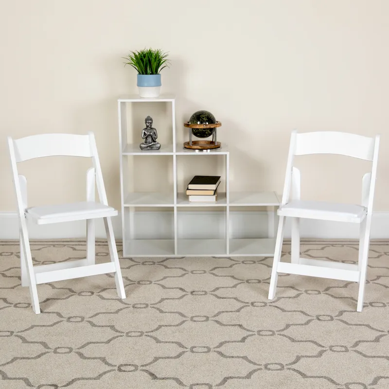Vinyl-padded Wood Folding Chair (Set of 4)