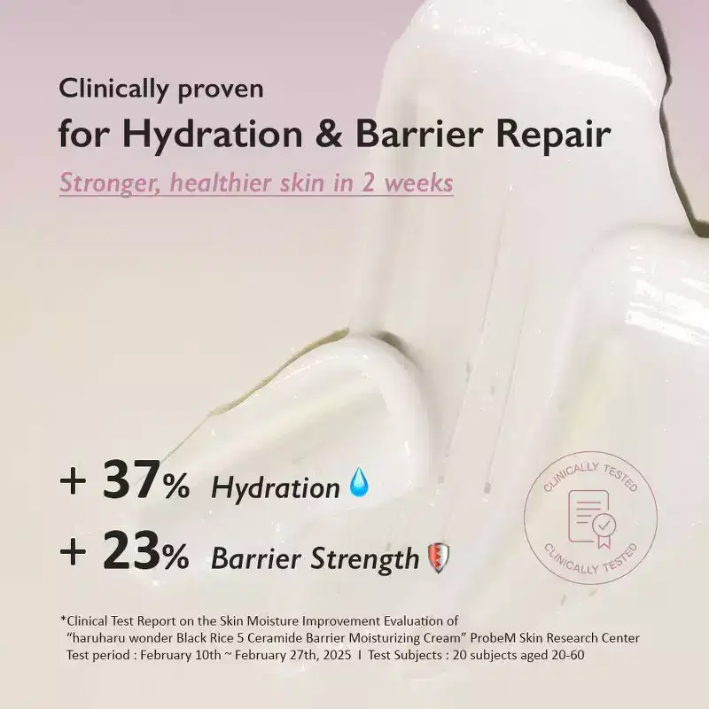 haruharu wonder Black Rice 5 Ceramide Barrier Moisturizing Cream - 1.69 fl oz: Deep Hydration, Calming, Face & Neck