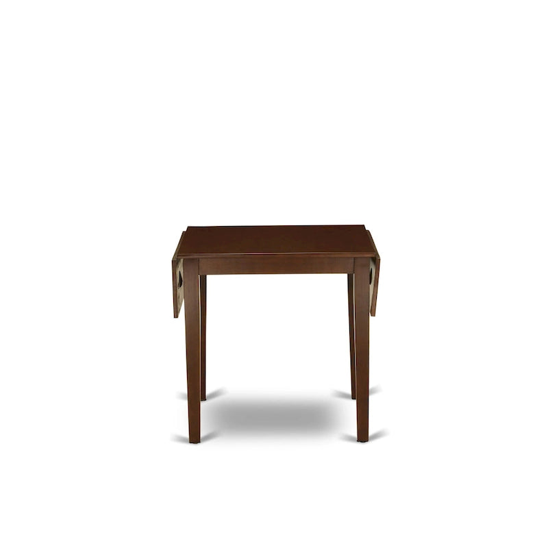 East West Furniture Kitchen Table Set- a Rectangle Dining Table and Brown Linen Fabric Dining Chairs, Mahogany (Pieces Option)