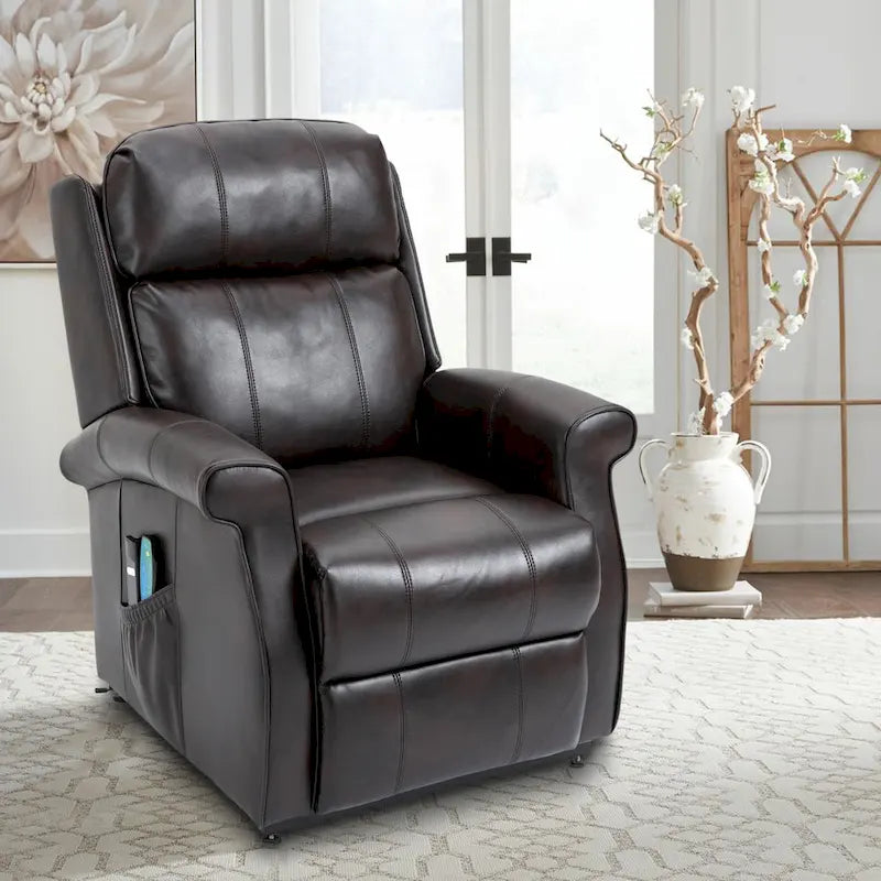 Faux Leather Elderly Power Lift Recliner Chair with Massage