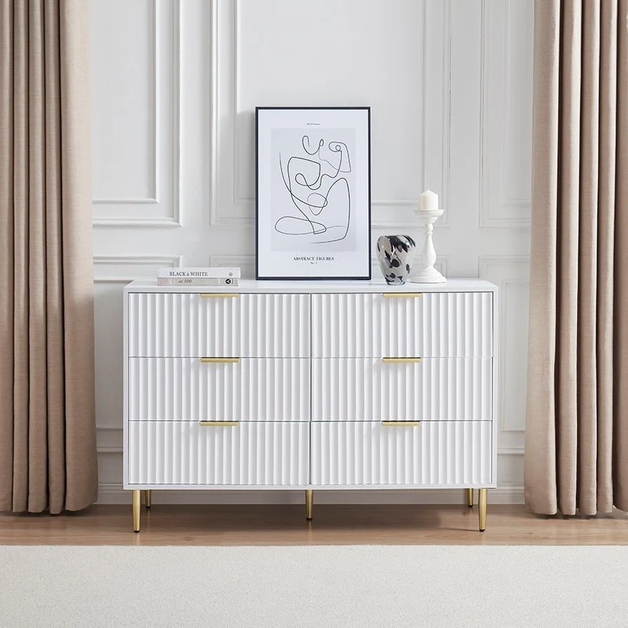 6 Drawer Chest - Warm White