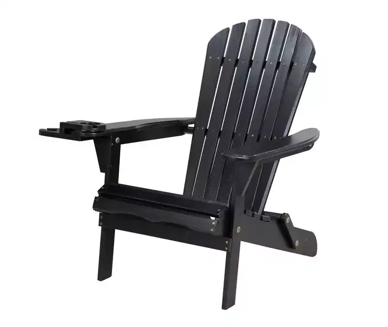 Jiallo Foldable Adirondack Chair with cup holder set of 2