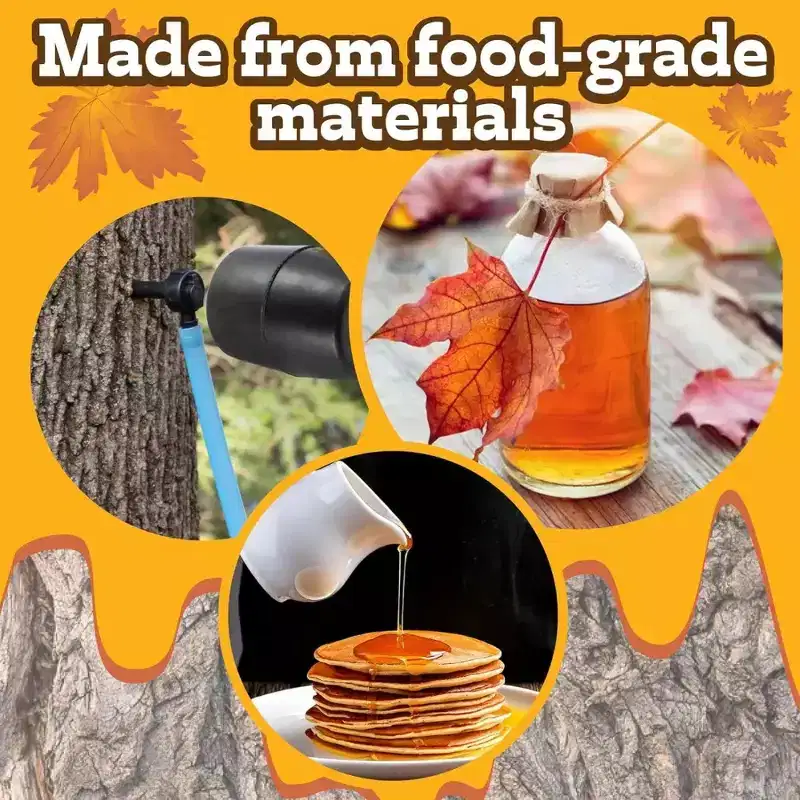 Deluxe Maple Syrup Tree Tapping & Sugaring Starter Kit-10 Taps & 10 2.5ft Extra Long Food-Grade Tubing Drop Lines- Complete Set to Start Tapping Sap
