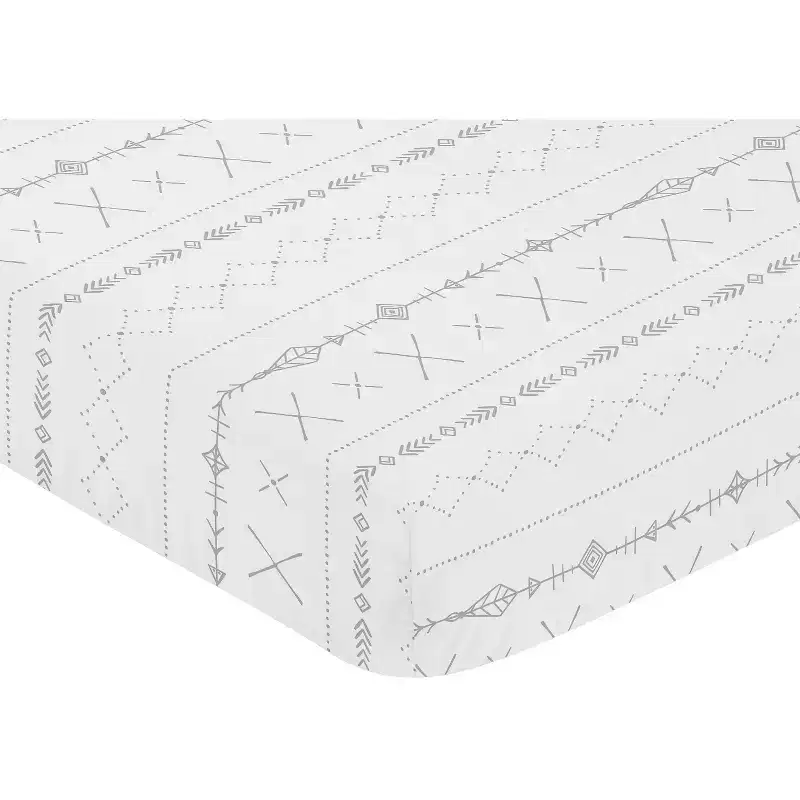 Sweet Jojo Designs Gender Neutral Baby Fitted Crib Sheet Woodland Friends Grey and White