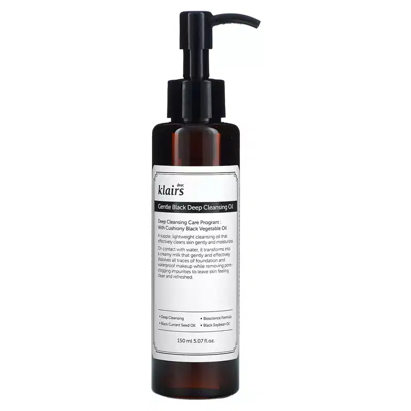 Dear, Klairs K-Beauty Skincare Gentle Black Deep Cleansing Oil, 5.07 fl oz (150 ml)