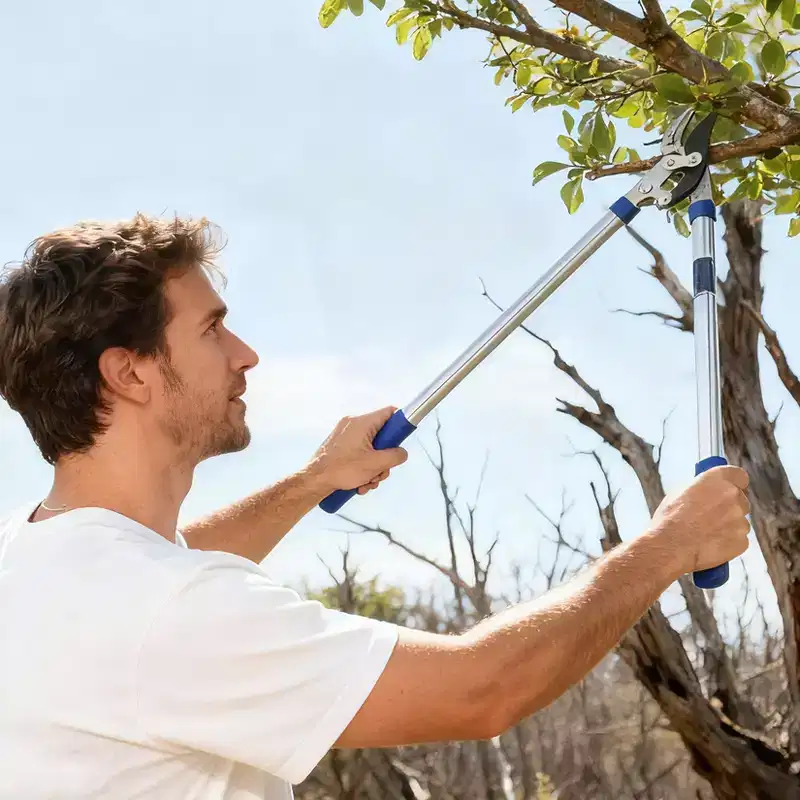 Heavy Duty Bypass Loppers23 SK-5 Steel Blade & Aluminum Handle, Professional Branch Cutter