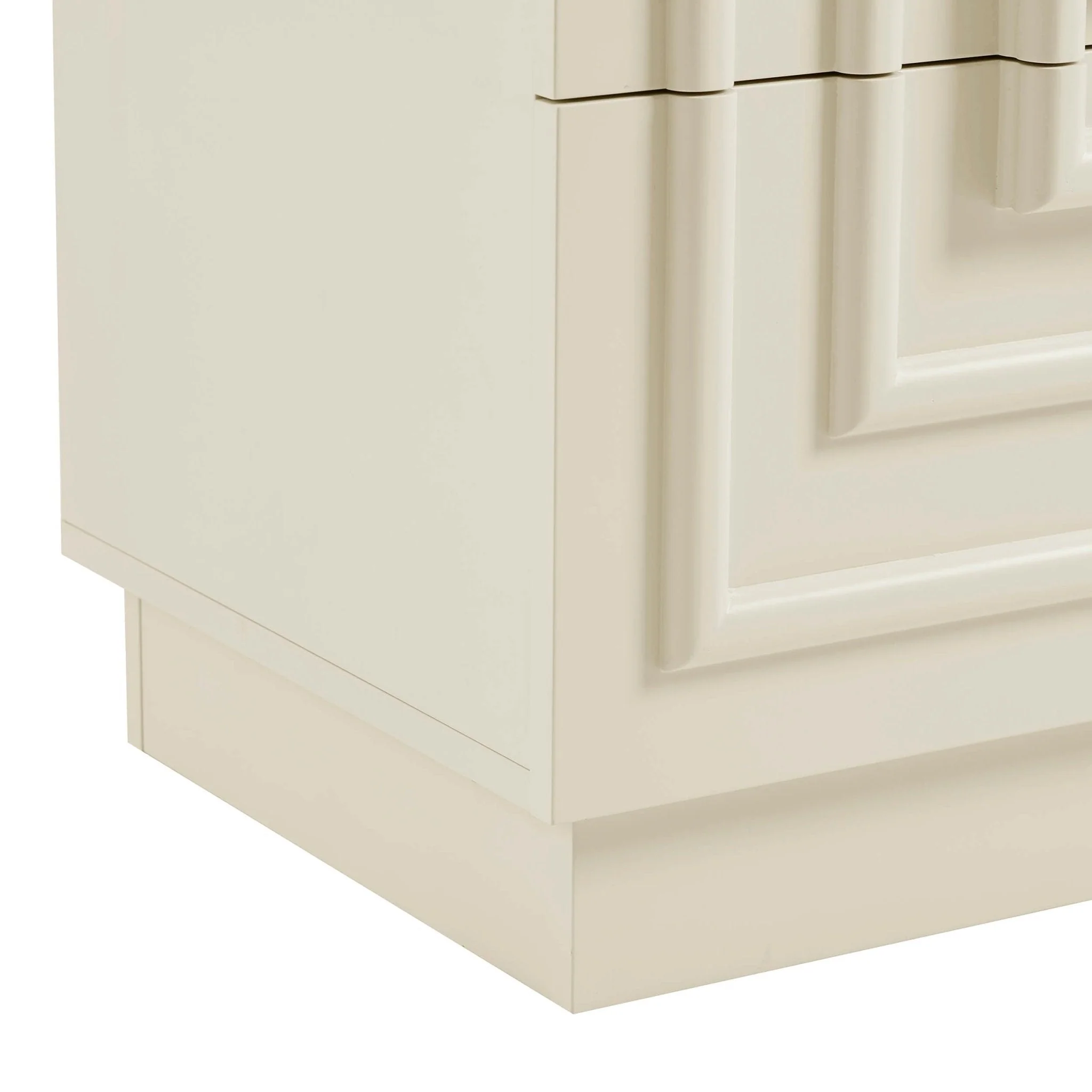 2 Drawer Bedside Table - Cream