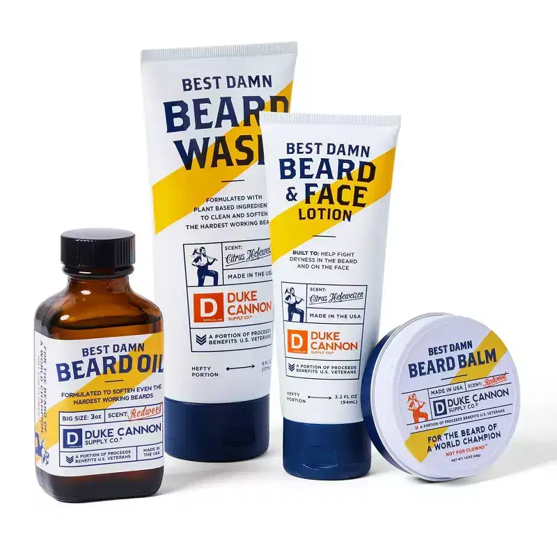 Duke Cannon Supply Co. Best Beard & Face Lotion - 3 fl oz: Moisturizing, Contains Vitamin E, Paraben-Free, Citrus Scent