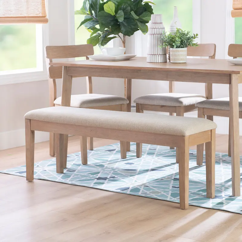Dolan Farmhouse Solid Wood Dining Bench