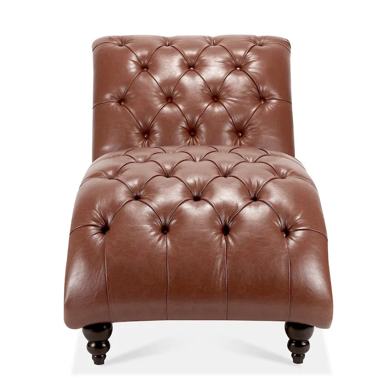 Tufted Armless Chaise Lounge - 62.8 x 27.17 x 32.87