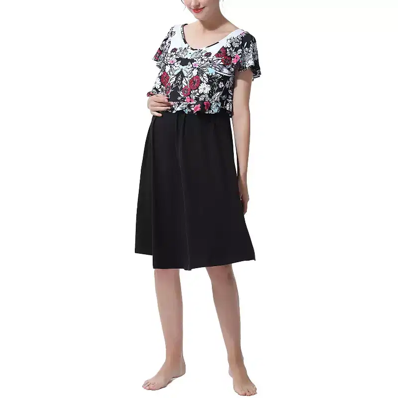 Pokkori Maternity Nursing Nightgrown