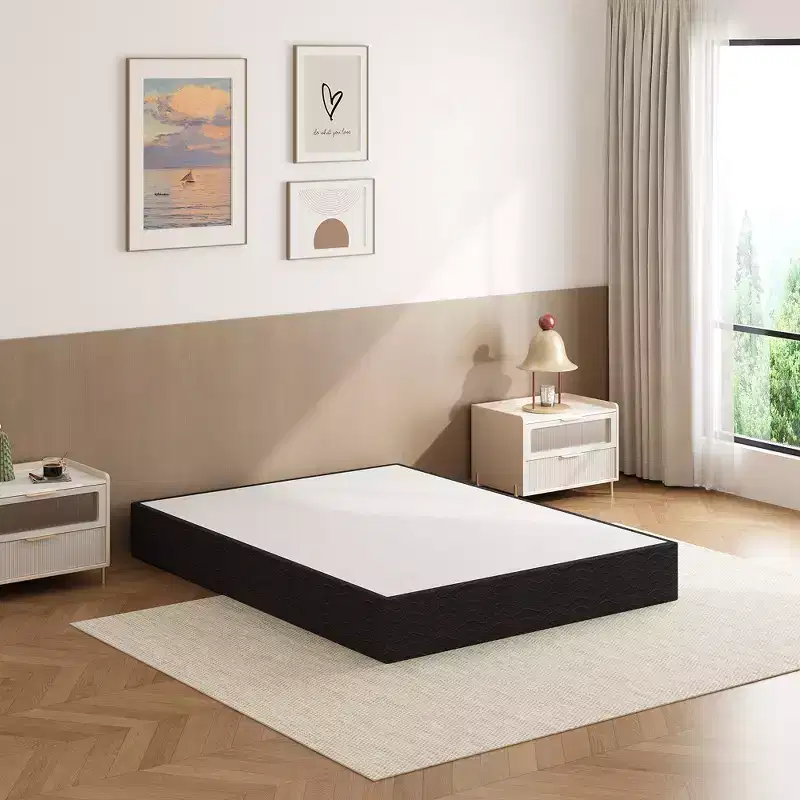 Queen Size Box spring, reinforced metal frame structure, equipped with elastic bed hat style coat