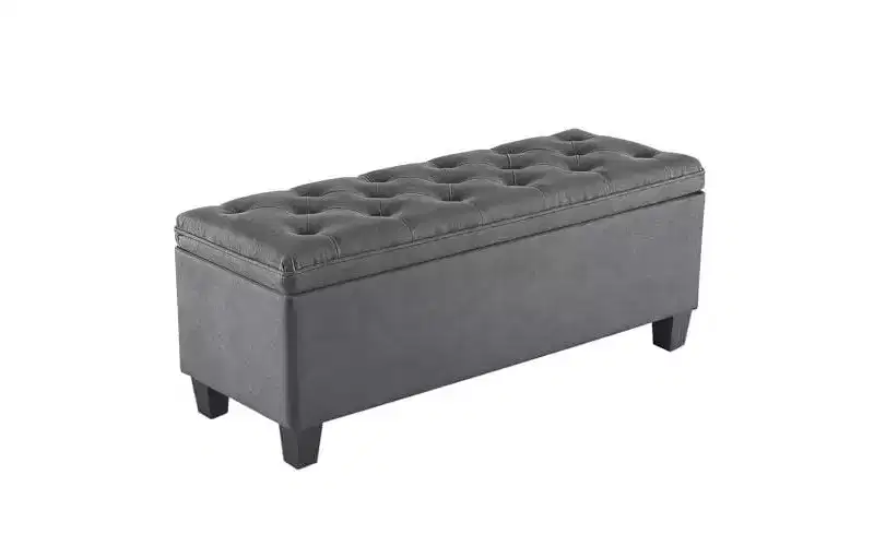 Okak Modern Rectangle Button Tufted Ottoman Bench with Storage Function,Upholstered Storage Bench for Living Room,Bedroom