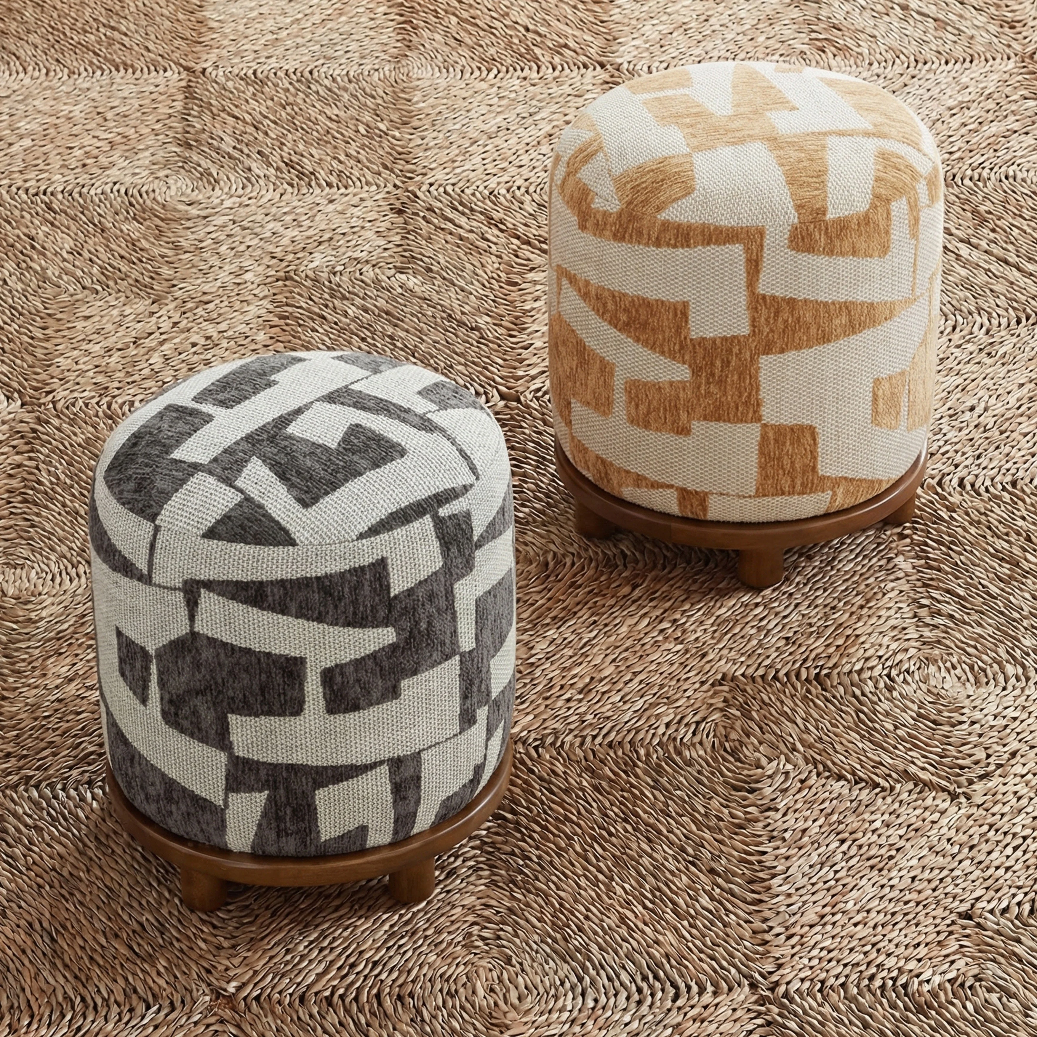 Performance Jacquard Ottoman