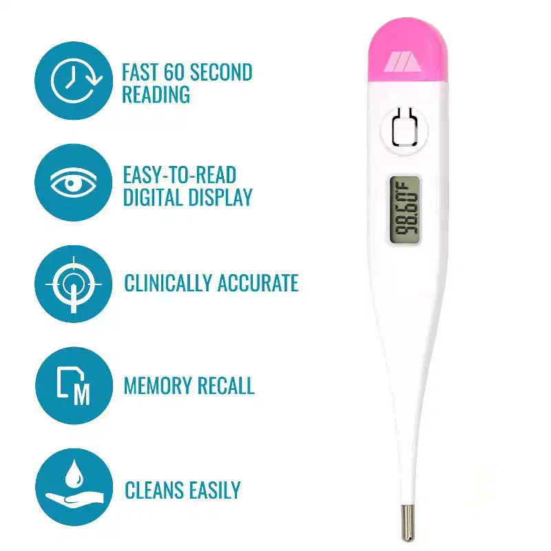 Mabis Digital Basal Thermometer for Ovulation, Fertility & Period Tracking  Beeper & Memory Function