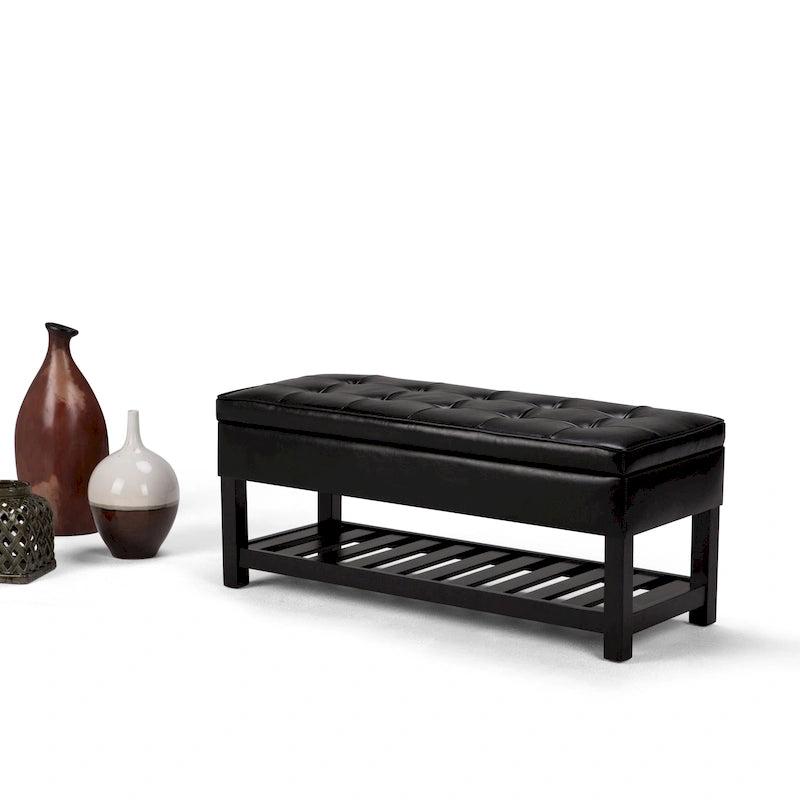 44 inch Wide Transitional Rectangle Ottoman Bench