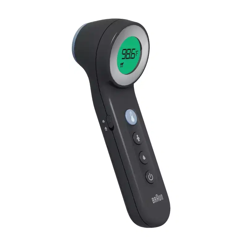 Braun No Touch Battery-Powered Thermometer: Forehead, Noncontact, Multi-Use, Plastic