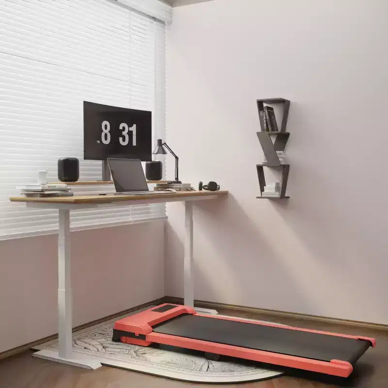NAYSAYE Walking Pad Spacious Running Area 220 lbs Weight Capacity for Home or Office Workouts, Red, 47.64*19.09*4.92