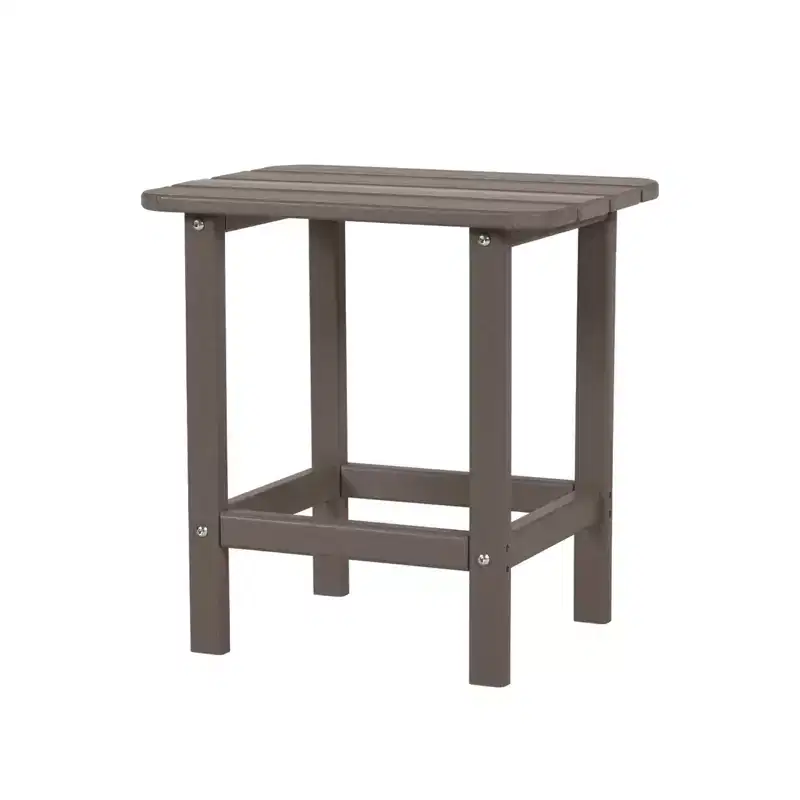 Aoodor Outdoor Adirondack Side Table HDPE End TableClassic Modern DesignHigh-QualityEasy to AssembleVersatile End Table for Patio, Garden, Lawn