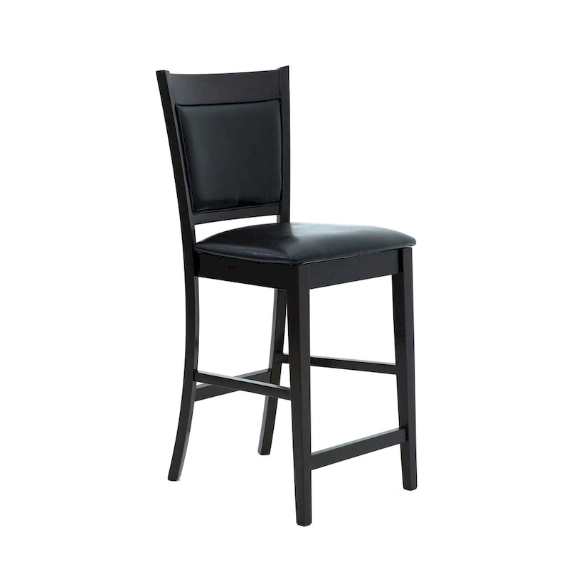 Finley Espresso and Black 5-piece Square Counter Height Dining Set