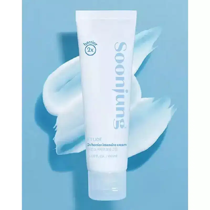 ETUDE - Soon Jung 2x Barrier Intensive Cream (60mL) Korean Hypoallergenic Shea Butter Hydrating Facial Cream for Sensitive Skin