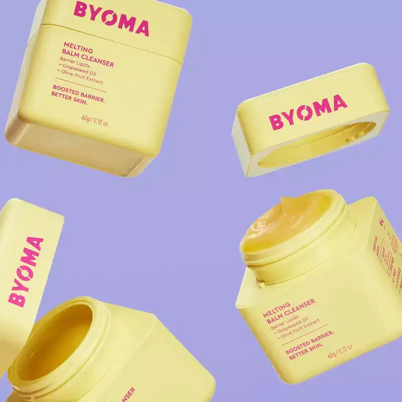 BYOMA Melting Cleansing Balm - 2.12oz: Face Moisturizer, Contains Grapeseed Oil, Oily & Dry Skin, Unscented