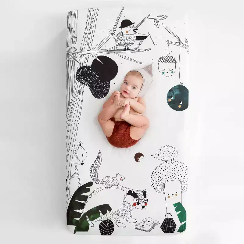 Rookie Humans Woodland Dreams 100% Cotton Fitted Crib Sheet
