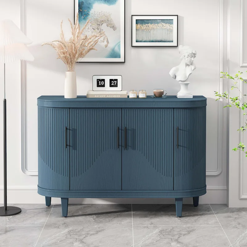 Modern 47.2-Inch Decorative Storage Cabinet with Adjustable Shelves