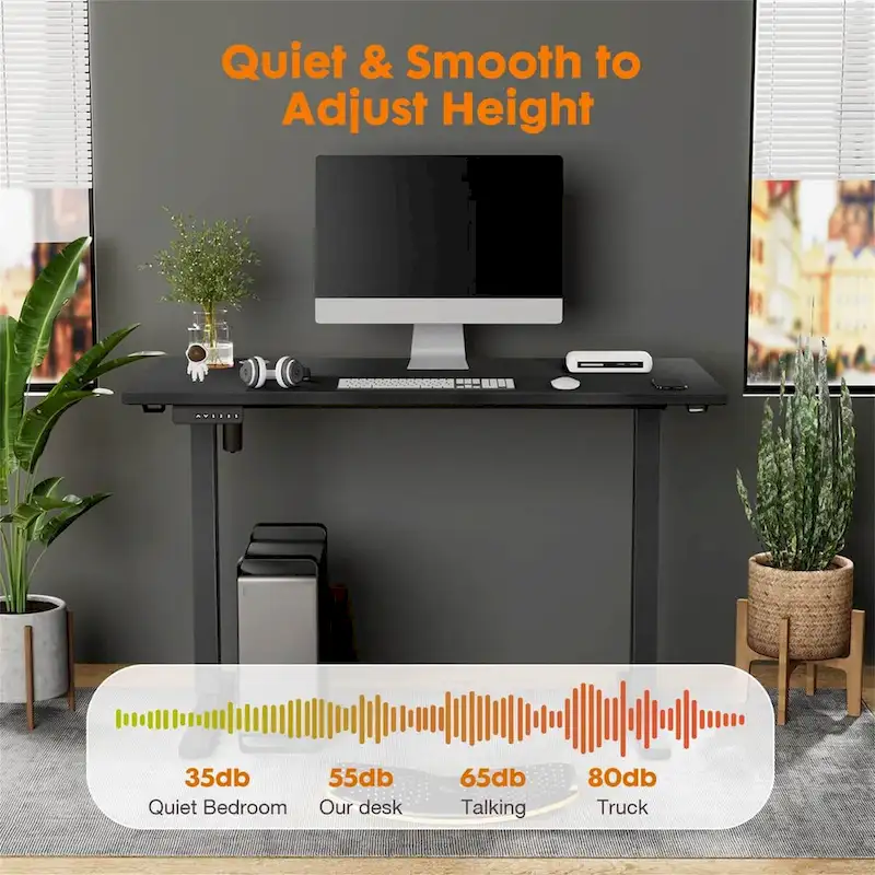 Height Adjustable Standing Desk with Electric Motor