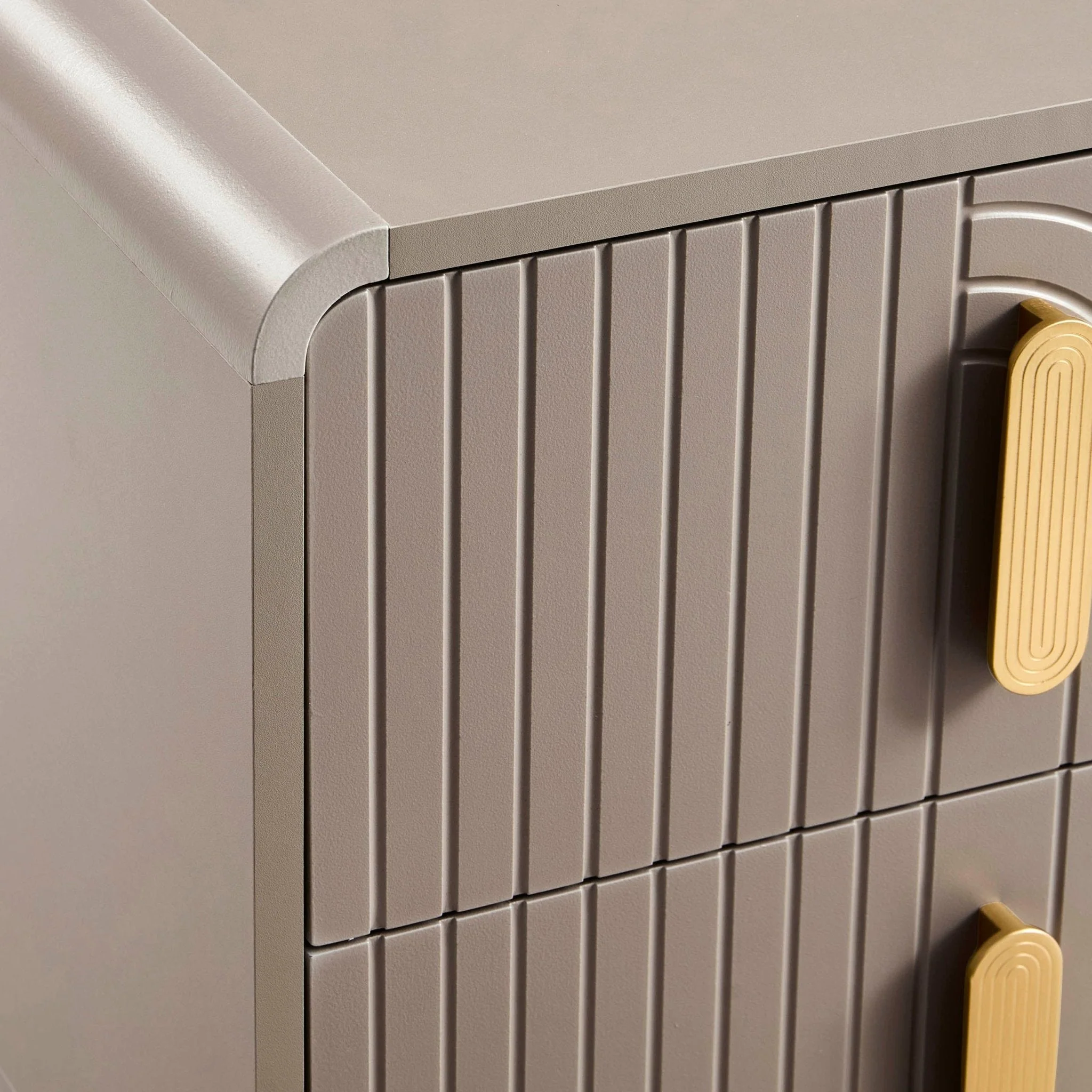 2 Drawer Bedside Table - Taupe