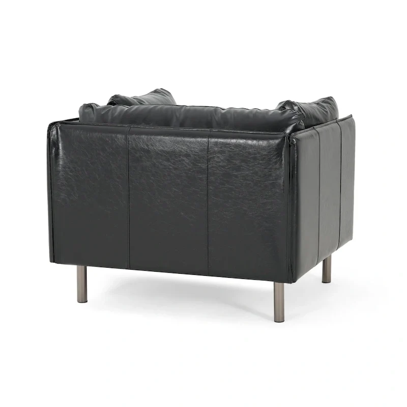 Daphne Faux Leather Lounge Chair by Christopher Knight Home