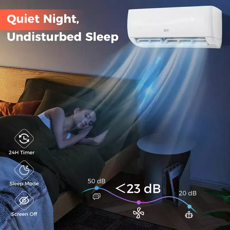 Costway 9000 BTU Split Air Conditioner & Heater Wall Mount AC Unit with Remote Control