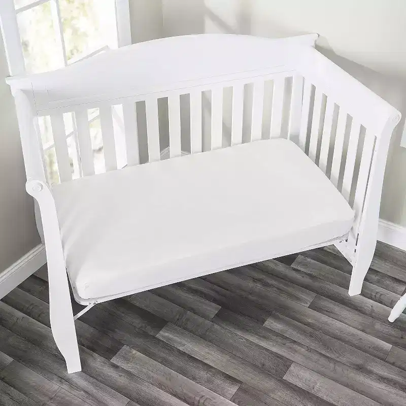 Everyday Kids 2-Pack Crib Sheets, Soft Microfiber, White & Lavender, Fits 28x52in Standard Mattress, Breathable & Machine Washable Baby Nursery Sheets